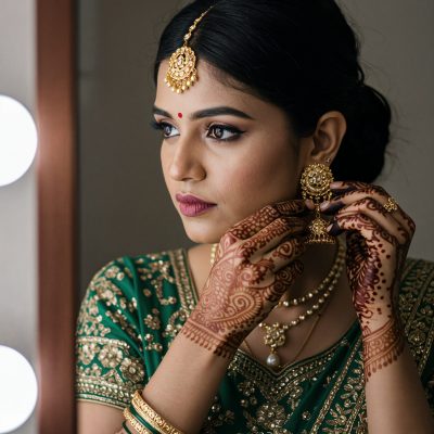elegant-indian-bride-adorning-herself-with-jewelry
